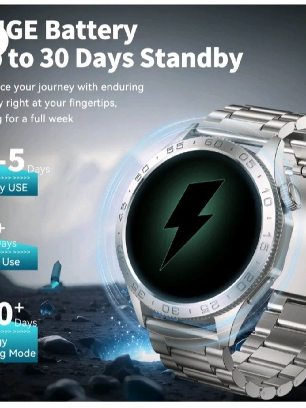 Smart Watch Stainless Steel Silver - Smart Watch